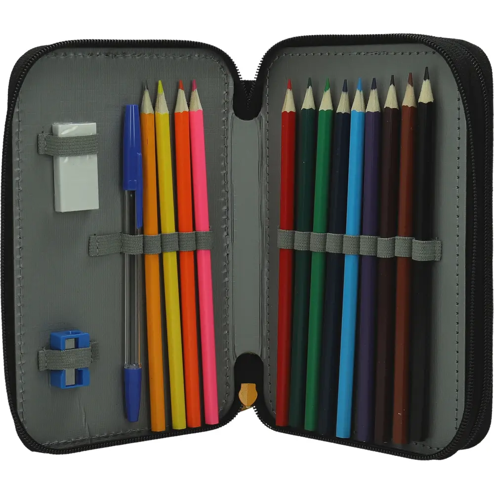 PENCILCASE 2 ZIP EMPTY FOSSIL