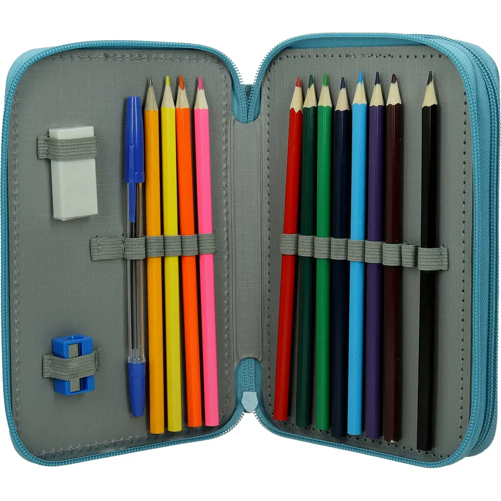 PENCILCASE 2 ZIP EMPTY COURT