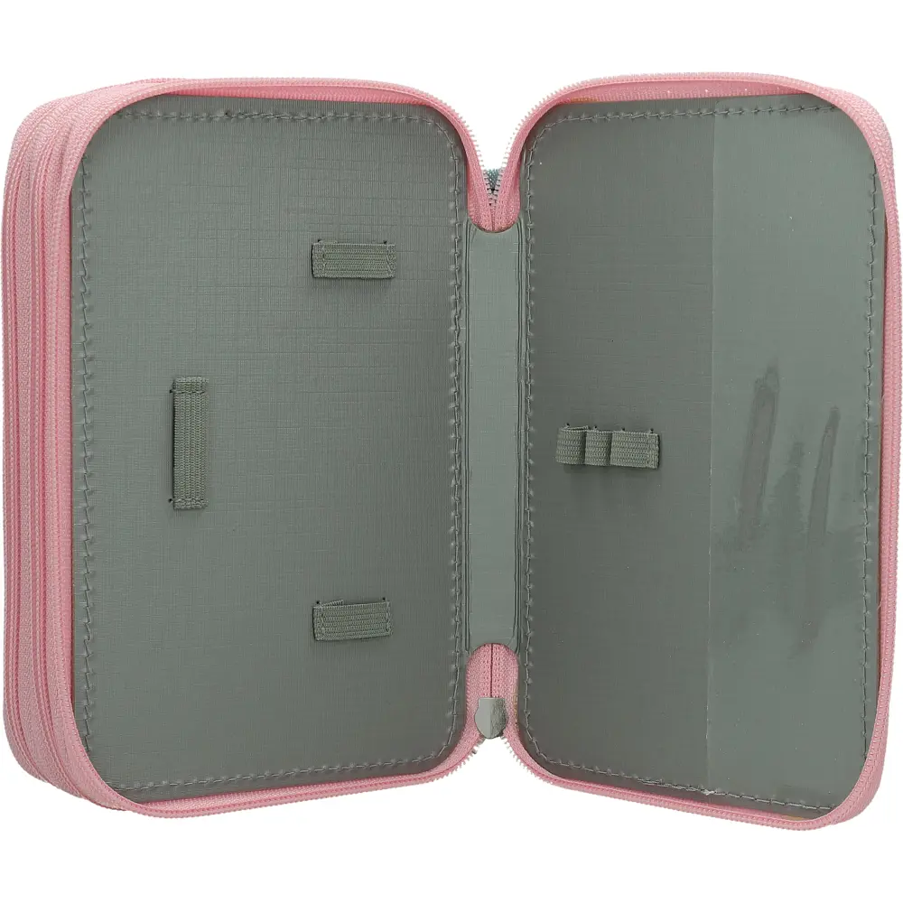 PENCILCASE 3 ZIP FILLED BRIGHT SIDE