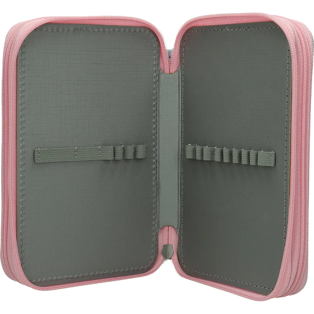 PENCILCASE 3 ZIP EMPTY BRIGHT SIDE