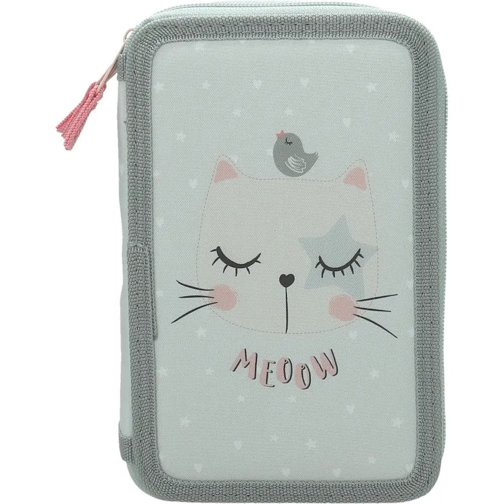 PENCILCASE 3 ZIP EMPTY MEOOW