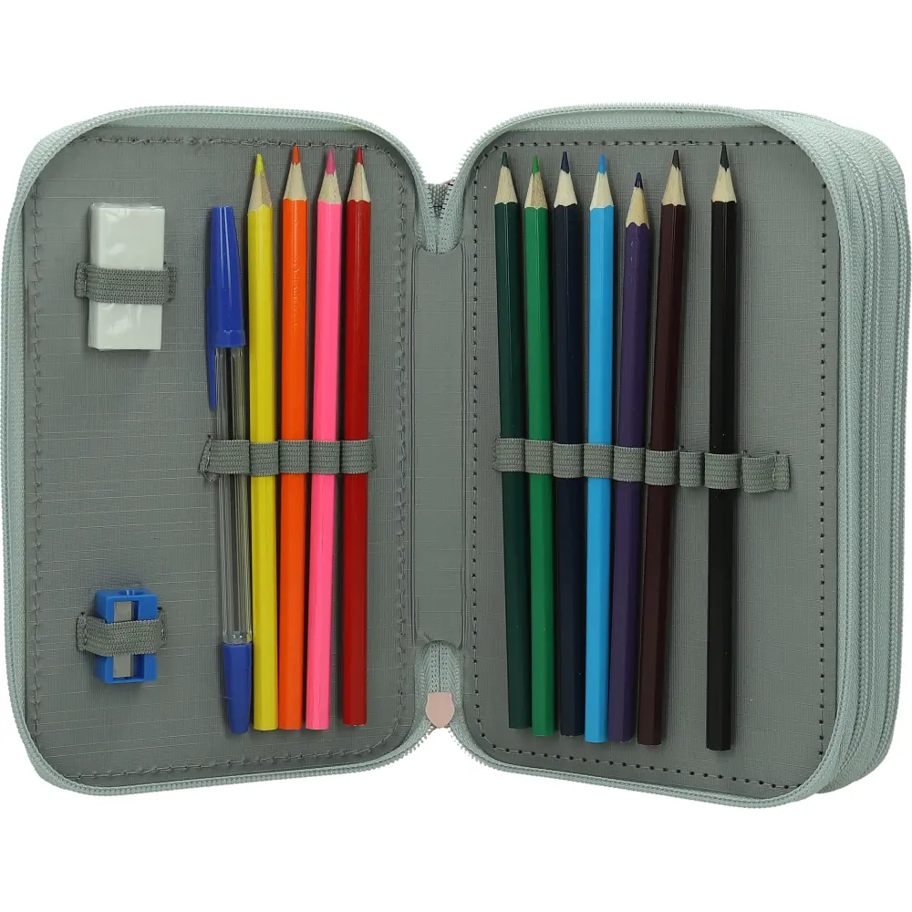 PENCILCASE 3 ZIP EMPTY MEOOW
