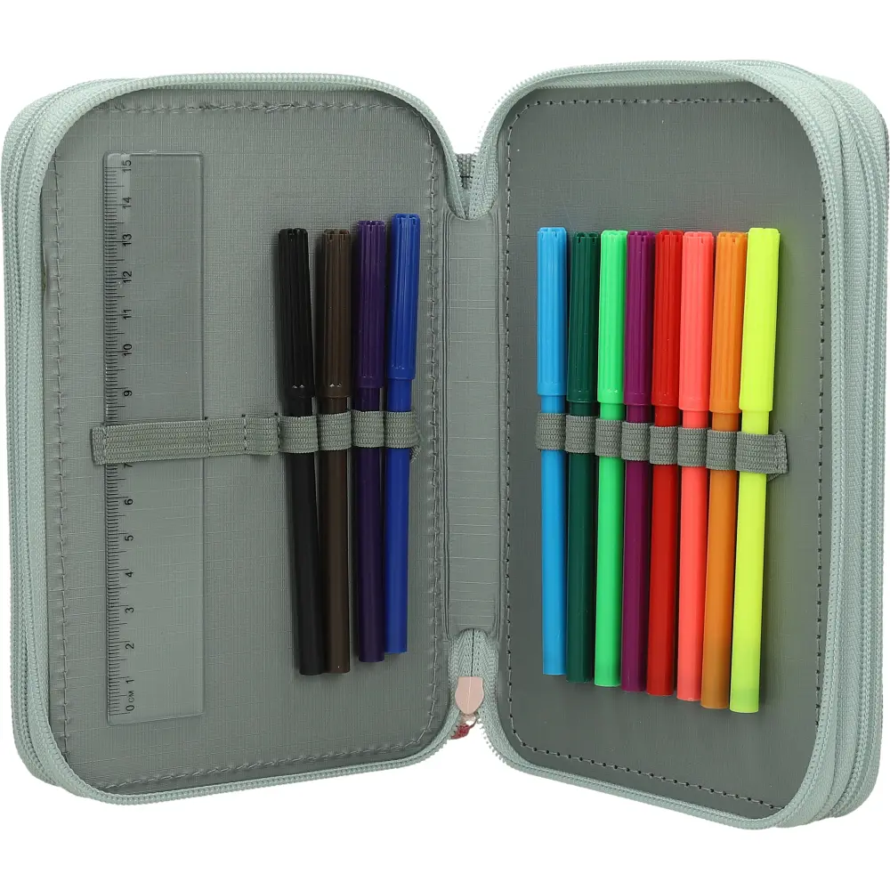PENCILCASE 3 ZIP EMPTY MEOOW