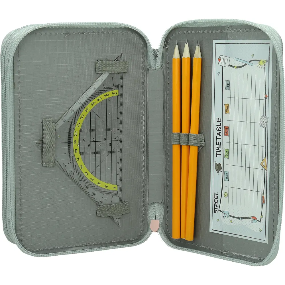 PENCILCASE 3 ZIP EMPTY MEOOW