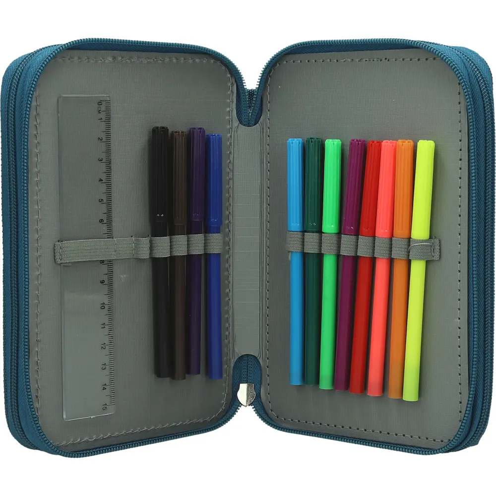 PENCILCASE 3 ZIP FILLED T-RIDE