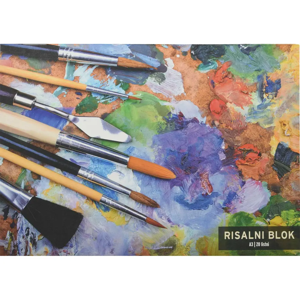 BLOK RIS. BARVNA PALETA A3 20L