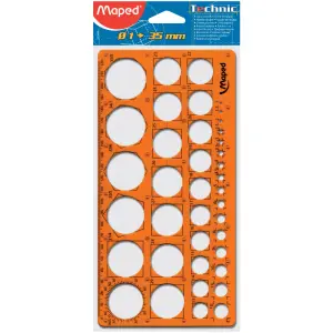 Ravnilo MAPED Krogi, 1-35 mm etui