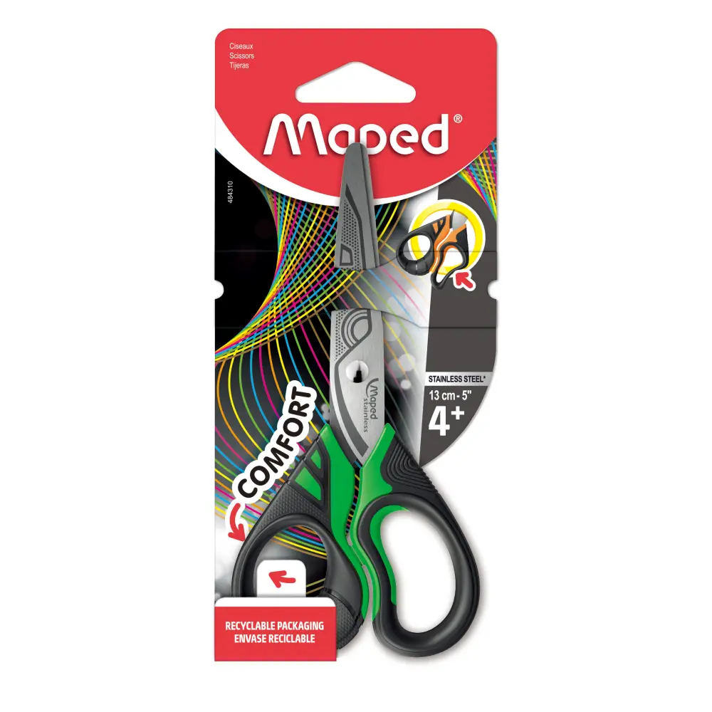 ŠKARJE MAPED SENSOFT FLUO 13CM-BLISTER