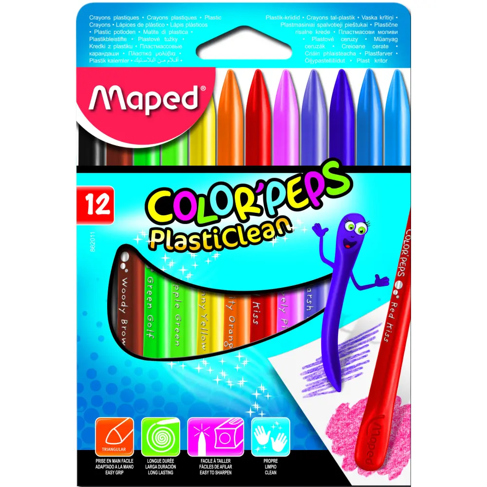 BARV. VOŠČENKE MAPED COLOR'P PLASTIC12/1