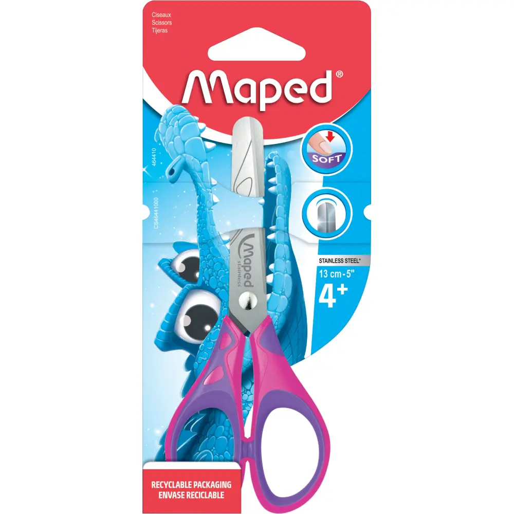 ŠKARJE MAPED ESSENTIALS SOFT 13CM-BLISTE