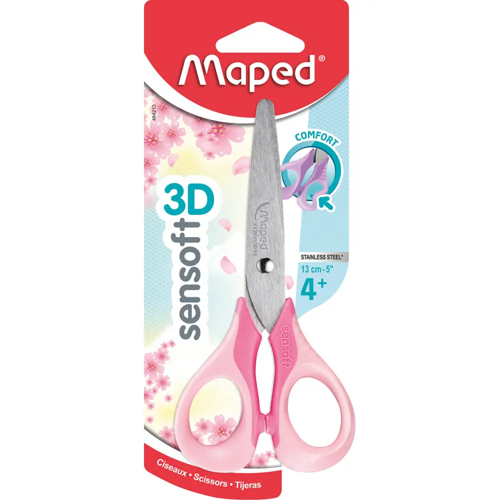 ŠKARJE MAPED SENSOFT 3D PASTEL 13CM-BLIS