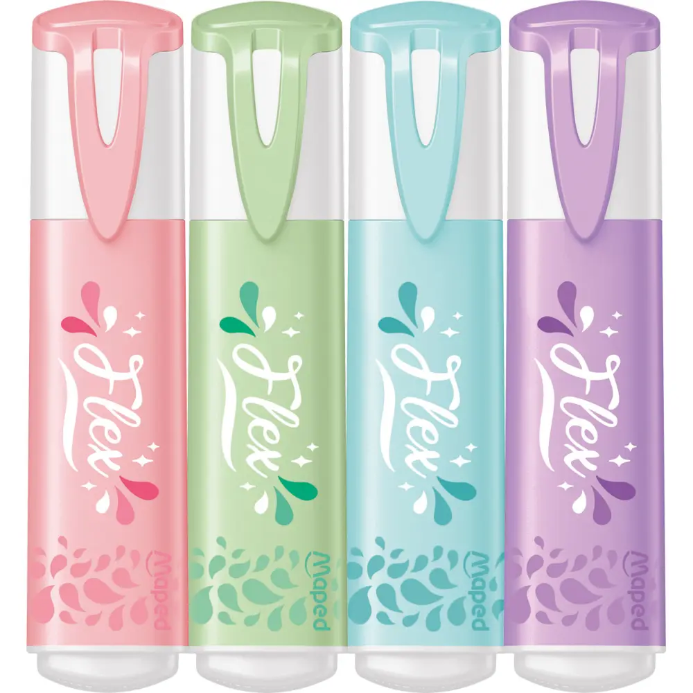 MARKER FLUO MAPED FLEX PASTEL 4/1