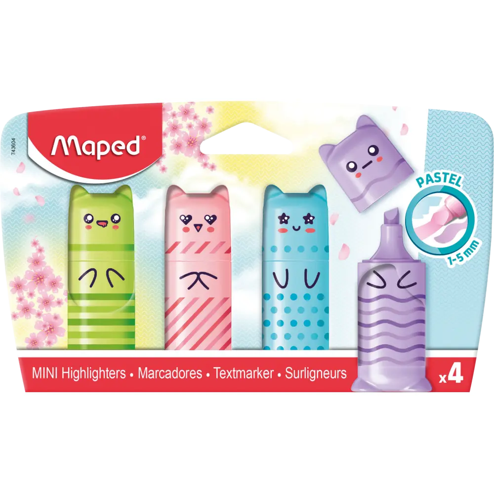 MARKER FLUO MAPED PASTEL MINI 4/1