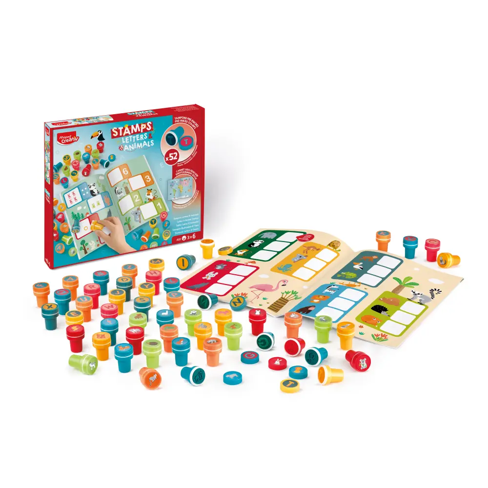 SET KREATIVNI MAPED ŠTAMP.ABECEDA&ŽIVALI