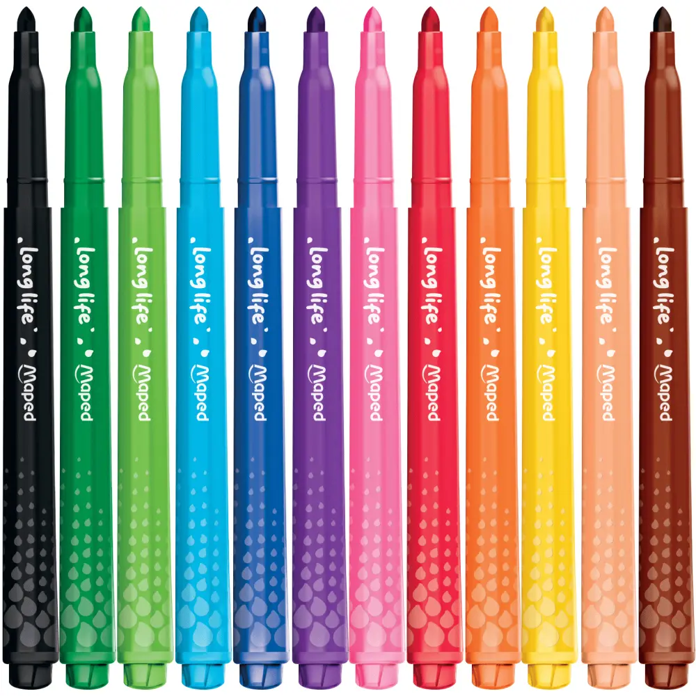 FLOMASTRI MAPED COL PEPS LONGLIFE 2 12/1