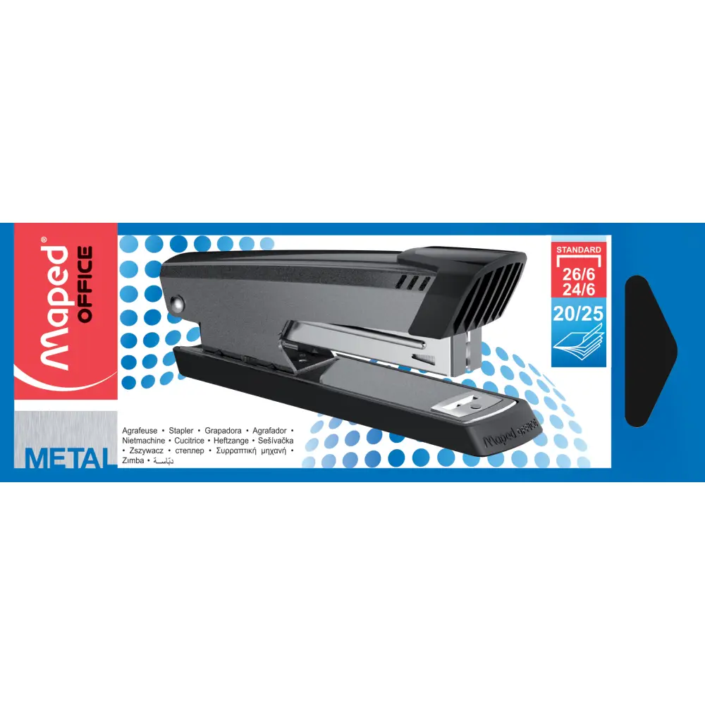 SPENJAČ MAPED FOCUS 26/6 HALFSTRIP ČRNA