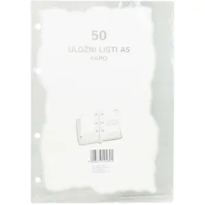 Vložni listi Pigna, A5, m.karo 40 listov