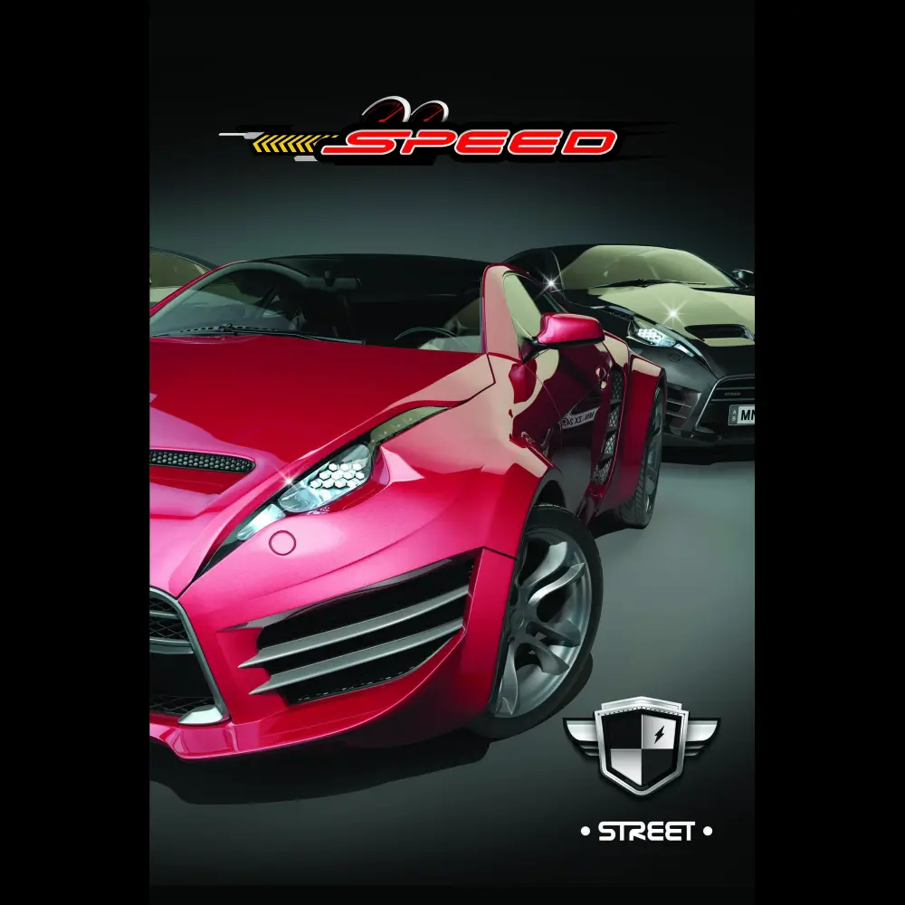 Zvezek s trdimi platnicami Street A4 črt