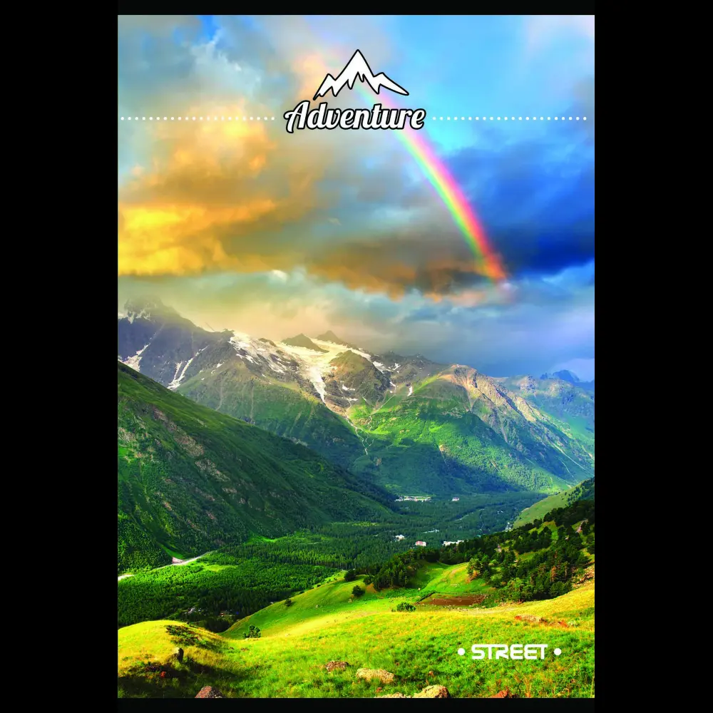 Zvezek s trdimi platnicami Street A4 črt