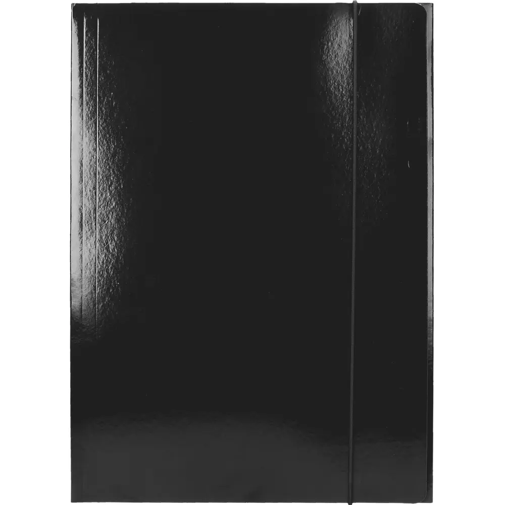 Mapa z elastiko Optima, A4 črna 400g