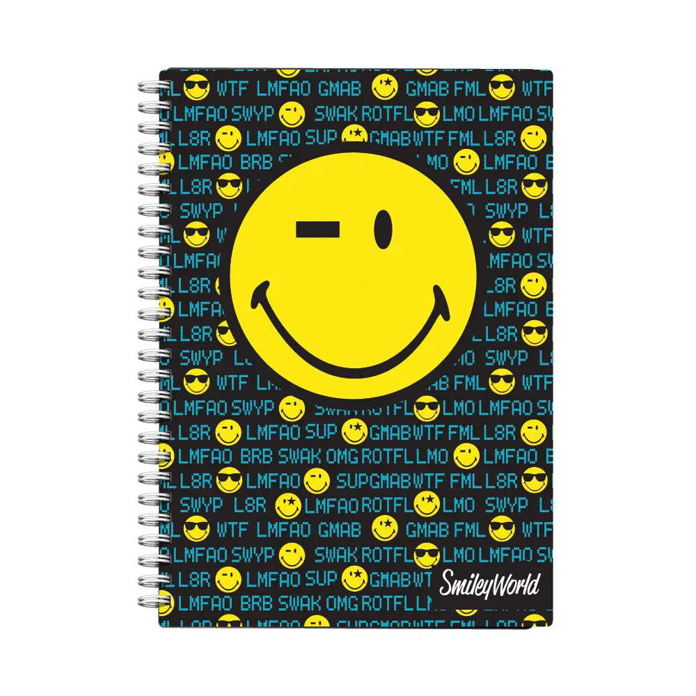 Špiralna beležka A6, SMILEY