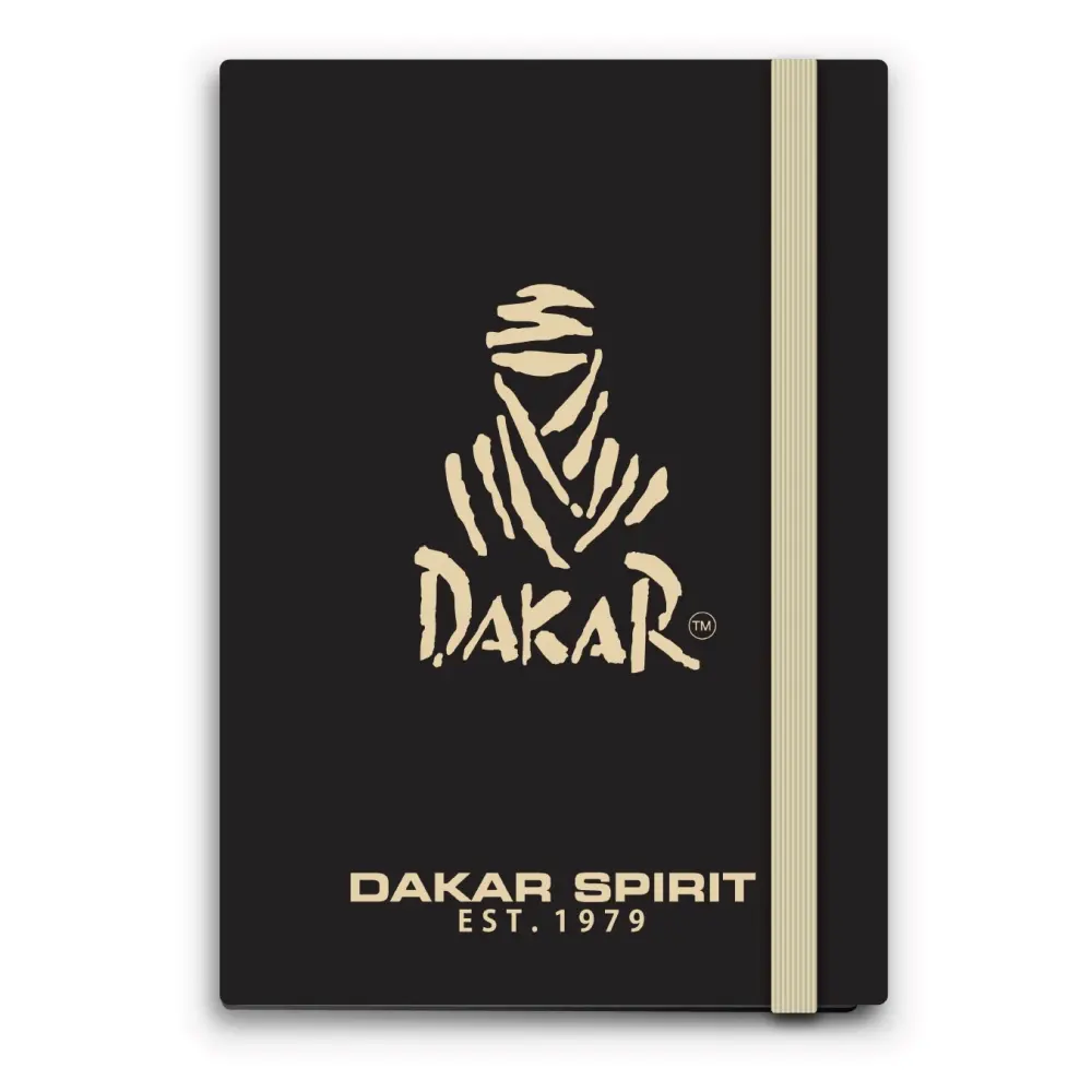 Notes trdi z elastiko A6, DAKAR črtast