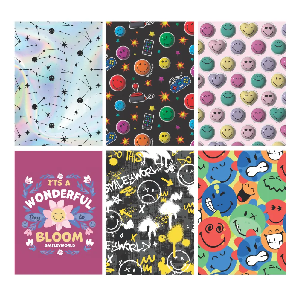 Zvezek Smiley A4 črte z robom
