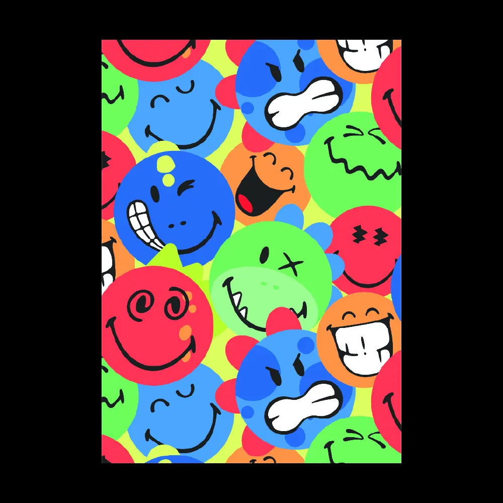 Zvezek Smiley A4 črte z robom