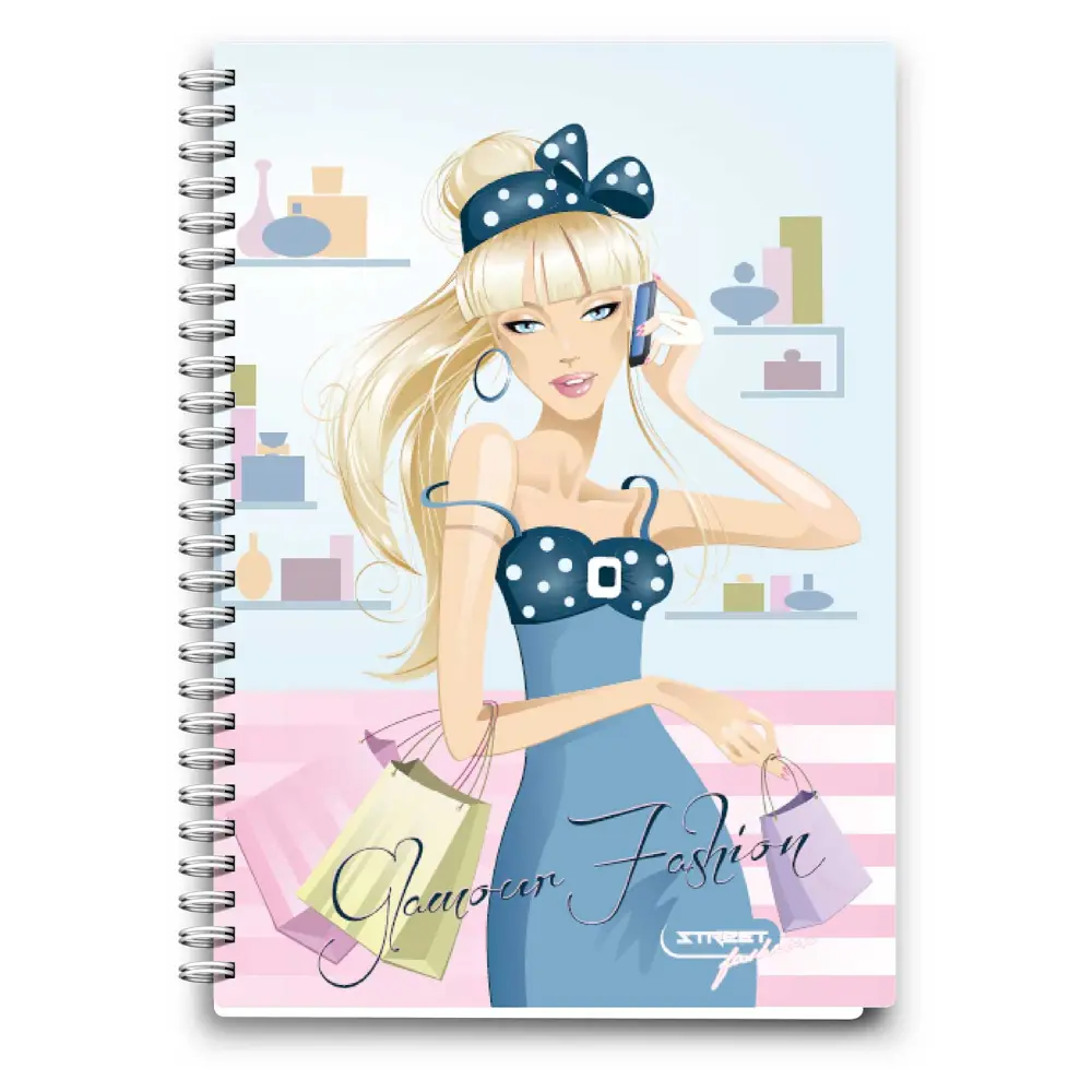 ZVEZEK ŠPIRALA STREET FASHION A4 1R 80L
