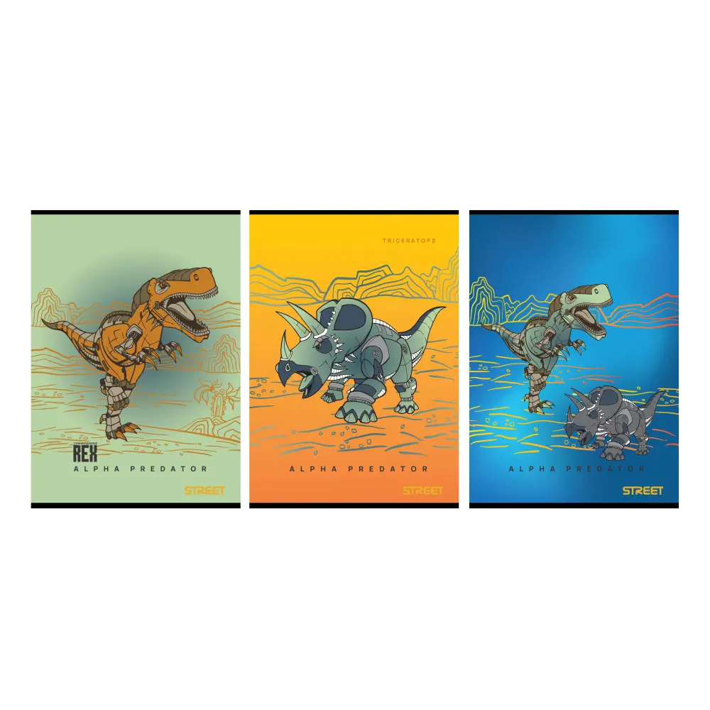 ZVEZEK STREET DINOSAURS A4 5M 54L