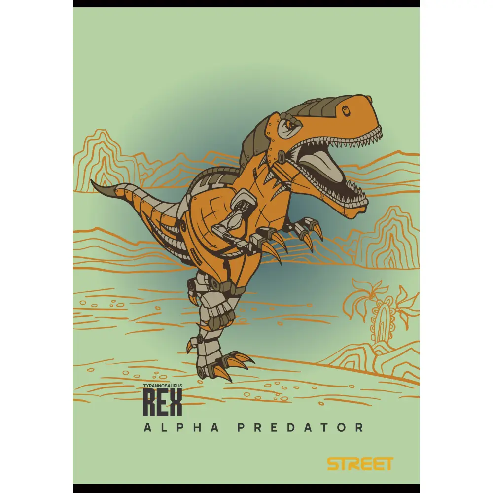 ZVEZEK STREET DINOSAURS A4 5M 54L