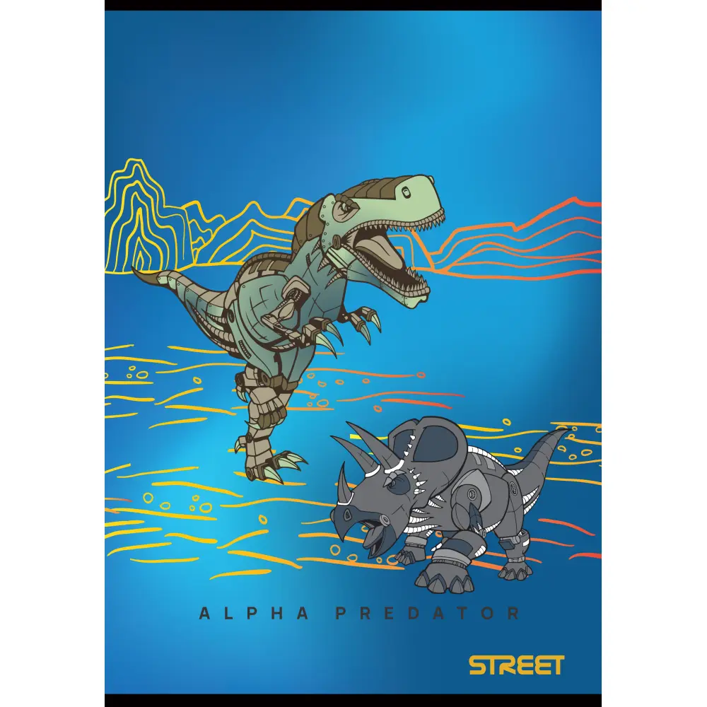 ZVEZEK STREET DINOSAURS A4 5M 54L