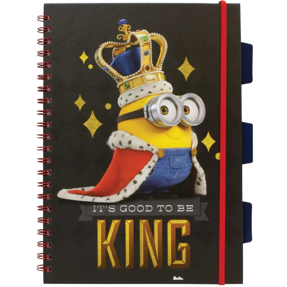 ZVEZEK ŠPIRALA MINIONS A4 ČRTE 200L PREG