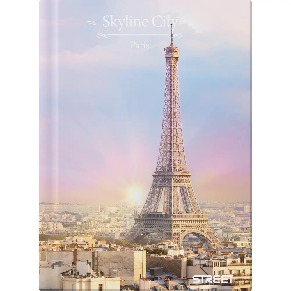 Zvezek trdi Street Skyline A4 mali karo