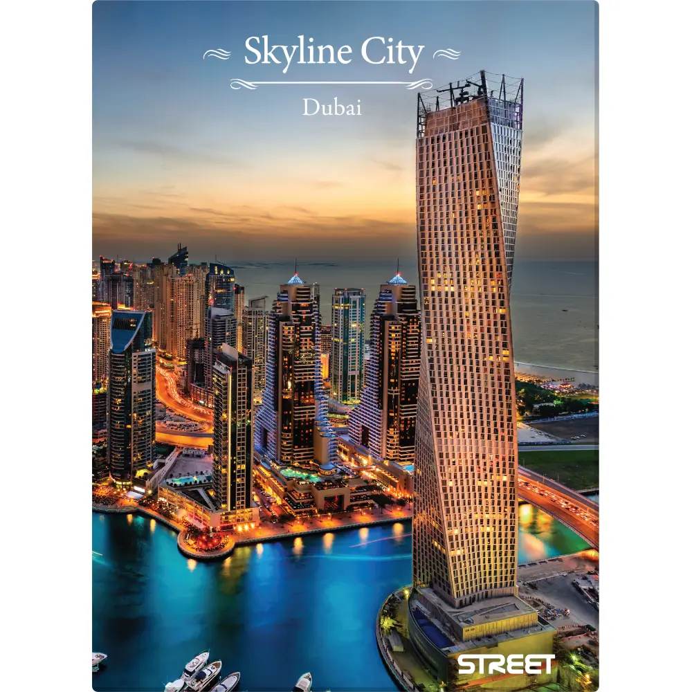Zvezek trdi Street Skyline A5 črte 