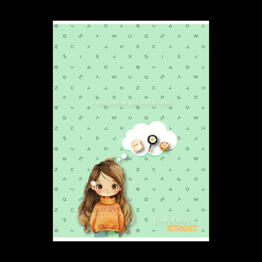 Zvezek Street Lovely leters A4 brezčrtni