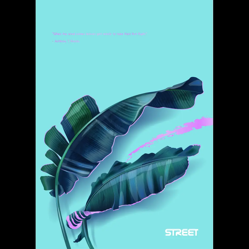 Zvezek Street Botanic A5 črte z robom