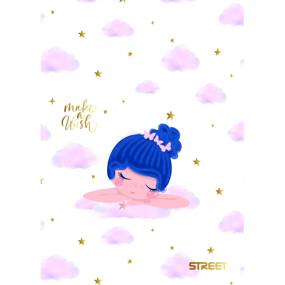 ZVEZEK STREET BLACK&GOLD A4 OC 54L