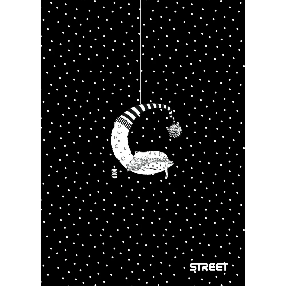 ZVEZEK STREET BLACK&WHITE A5 BI 54L