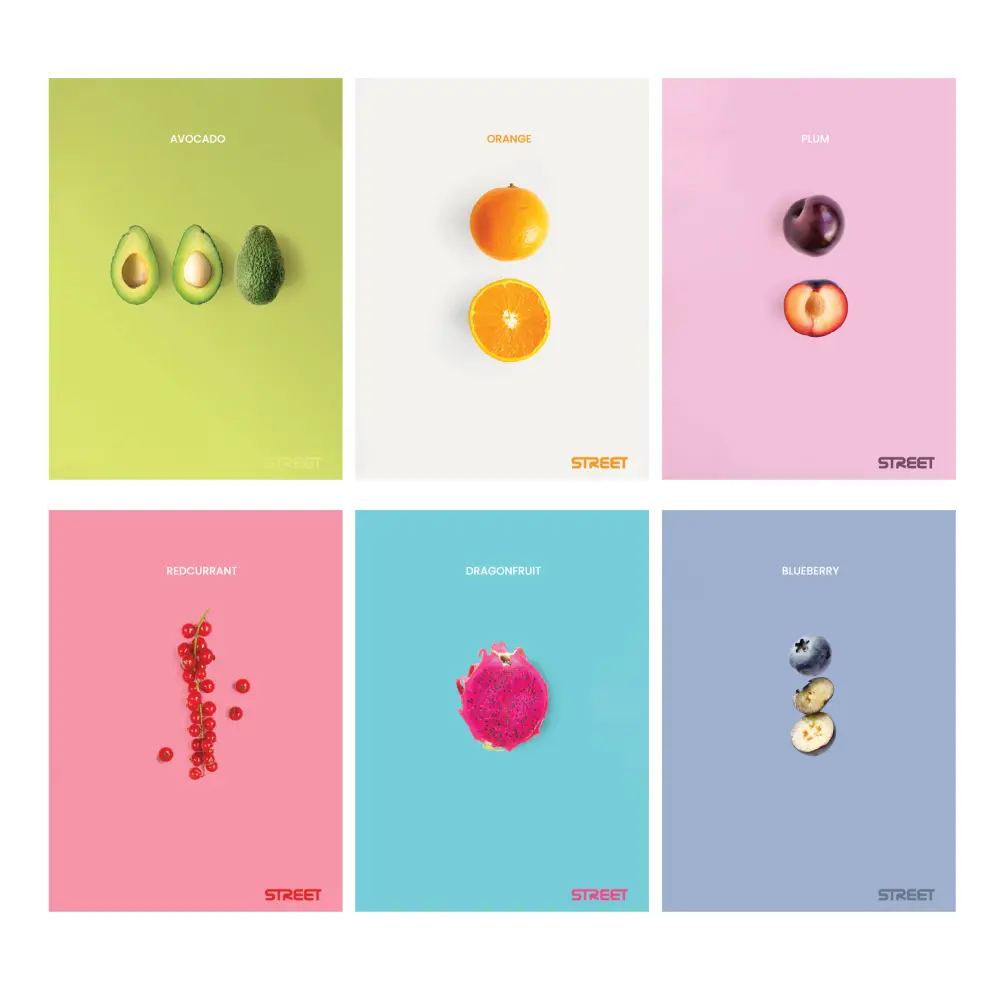 ZVEZEK STREET FRESH FRUIT A4 BI 54L