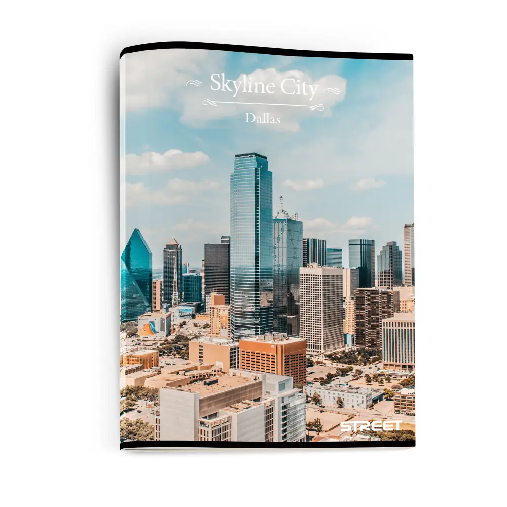 Zvezek Street Skyline city A4 črte z rob