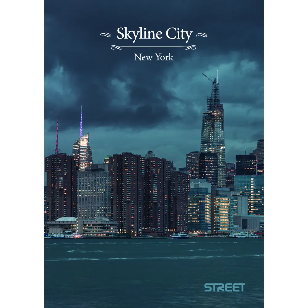 ZVEZEK STREET SKYLINE CITY A4/1R 54L