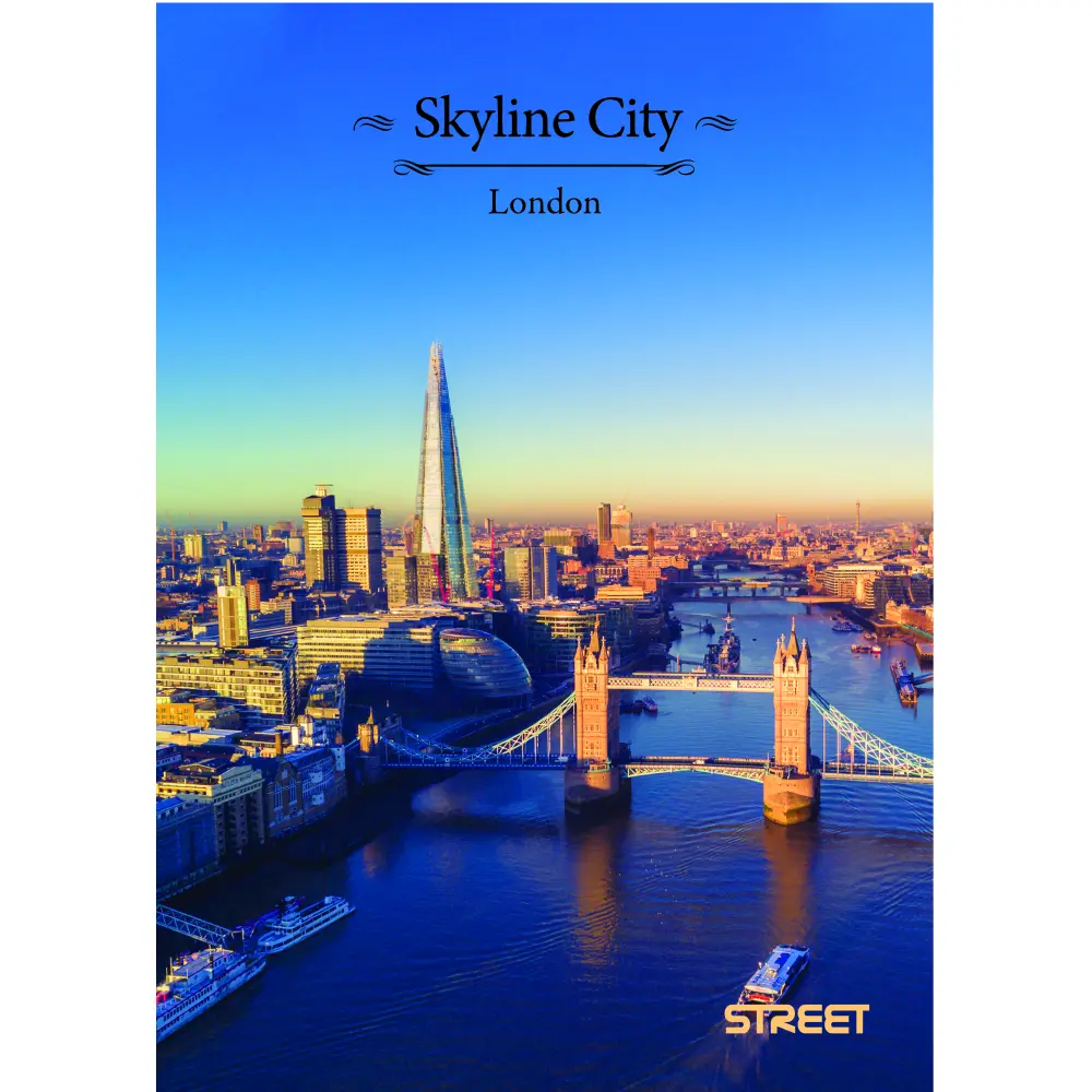 ZVEZEK STREET SKYLINE CITY A4/1R 54L