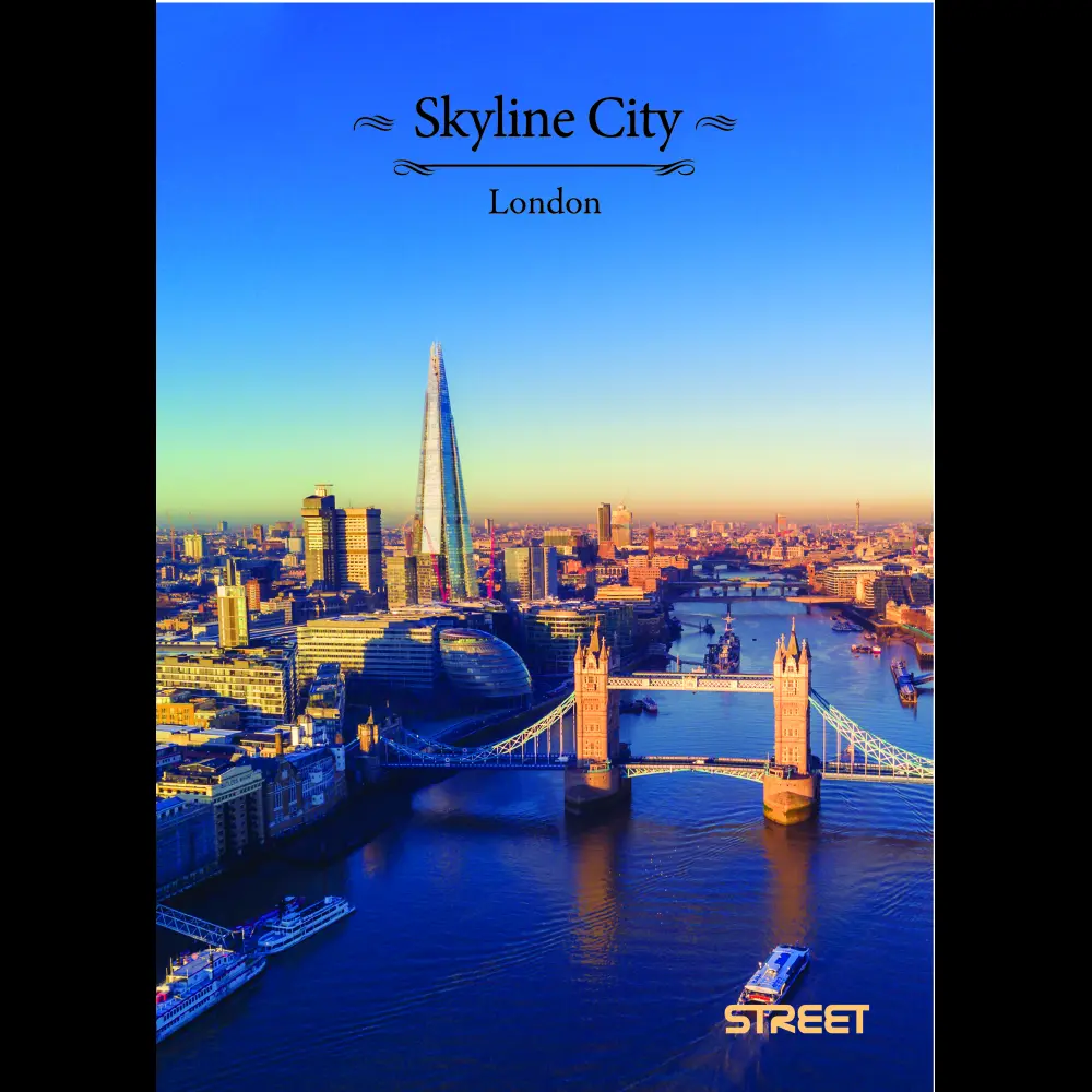 Zvezek Street Skyline A5 črte z robom