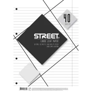 Vložni listi Street,A4 , črte, 40 listov