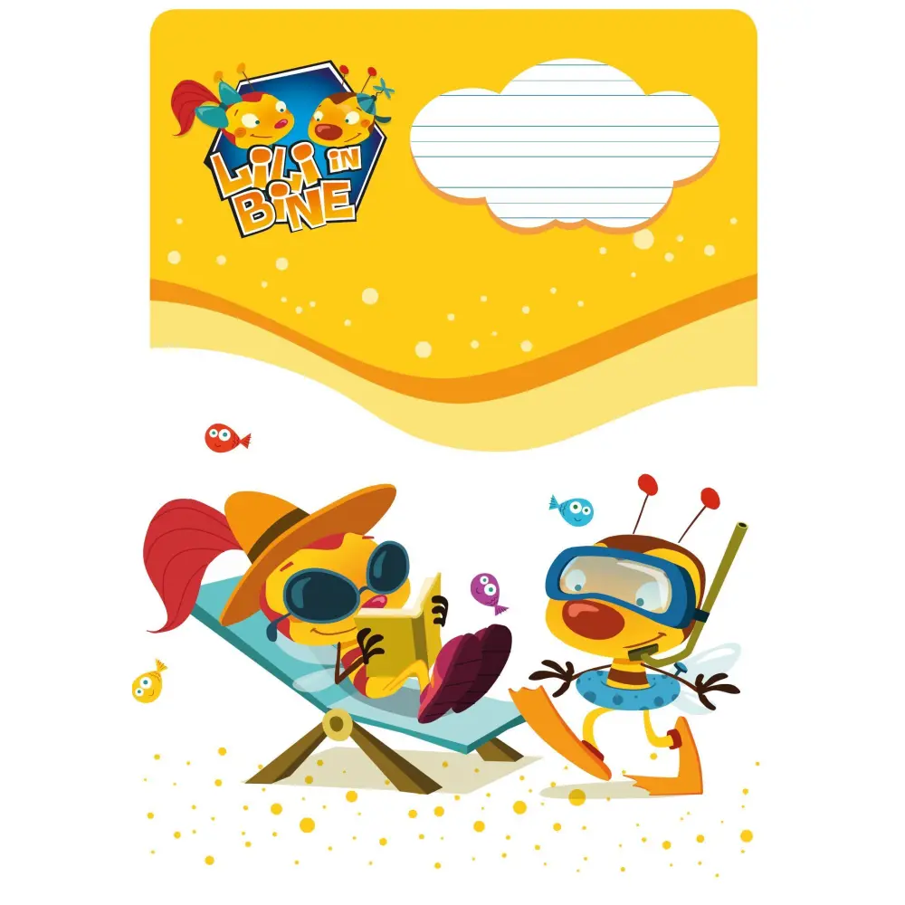 ZVEZEK LILI IN BINE A4 ČRTNI Z VMESNO ČR