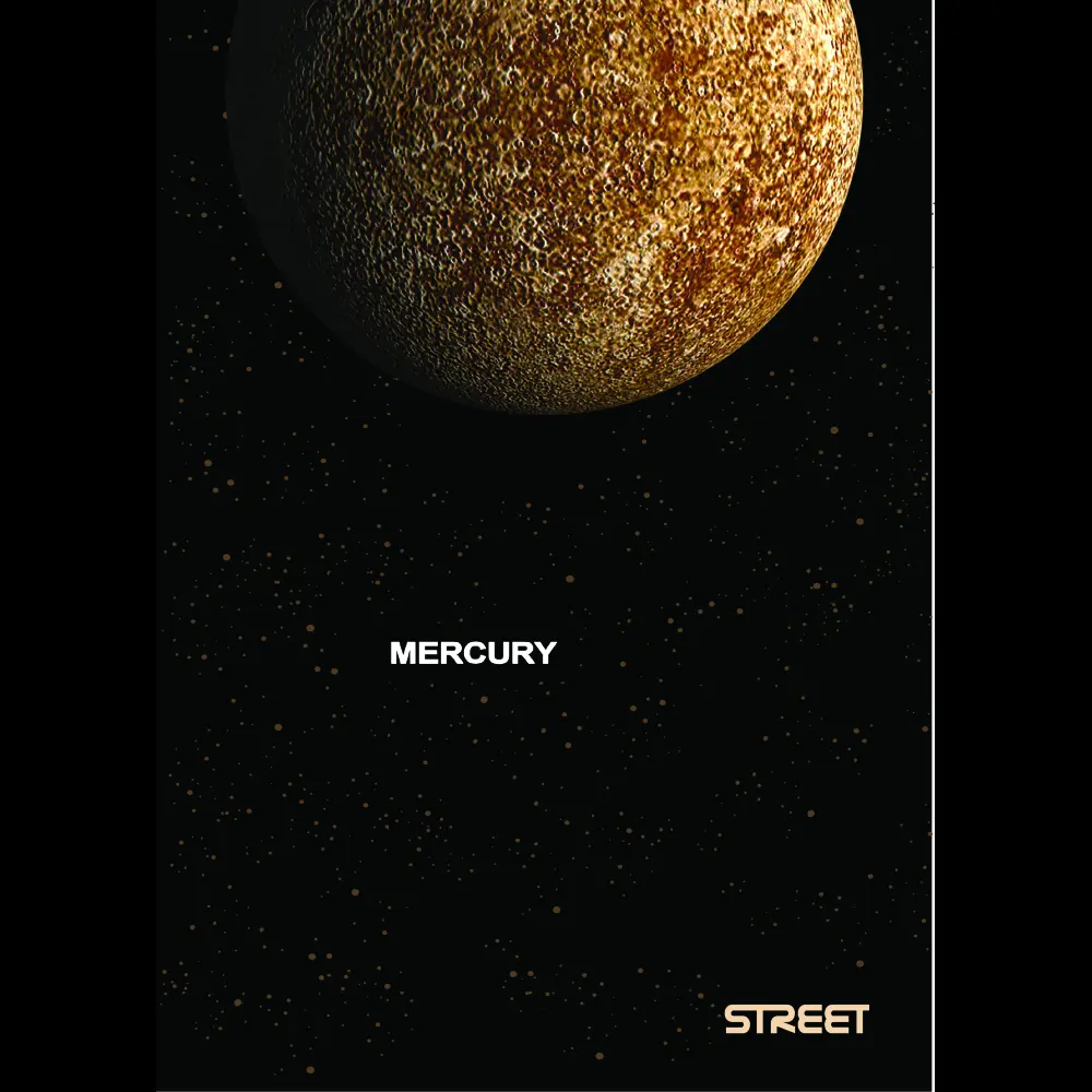 Zvezek Street Planets A4 črte z robom