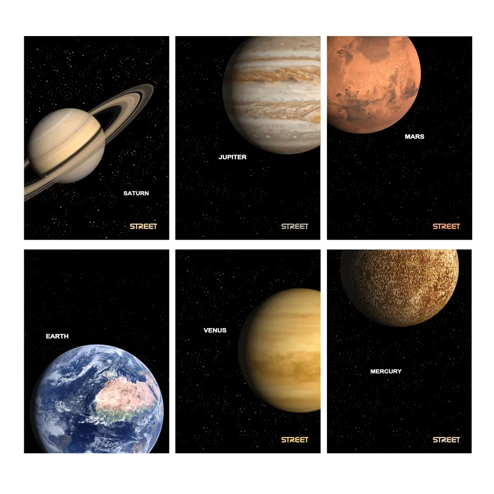 Zvezek Street Planets A4 mali karo