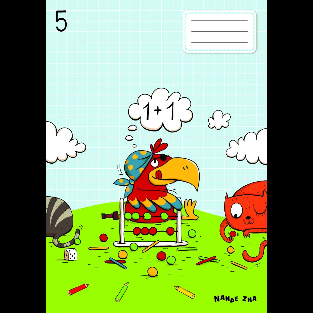 ZVEZEK NANDE ZNA A4 123, 1cm karo