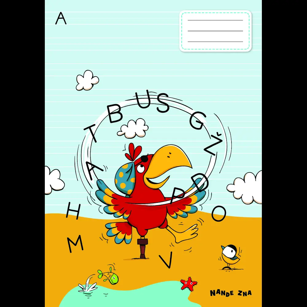 ZVEZEK NANDE ZNA A4 ABC, velike tiskane